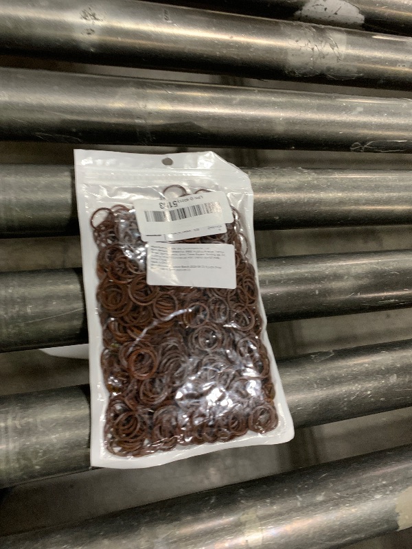 Photo 1 of 1000 Mini Rubber Bands Soft Elastic Bands for Kid Hair Braids Hair (Dark Brown)