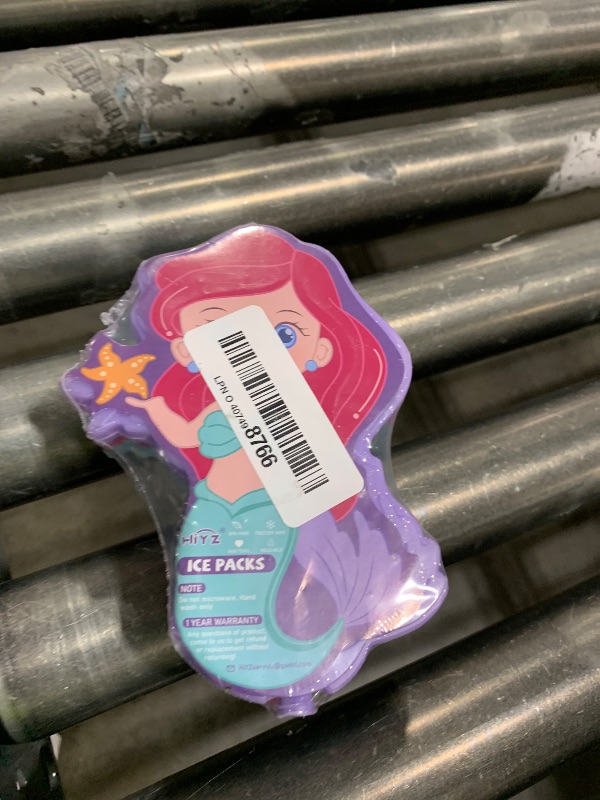 Photo 1 of HiYZ Kids Ice Packs, Long-Lasting Ice Packs for Lunch Boxes, Slim & Reusable Icepacks Cooler Ideal for School, Parties, Travel, Multicolored (Mermaids-3 PACK)