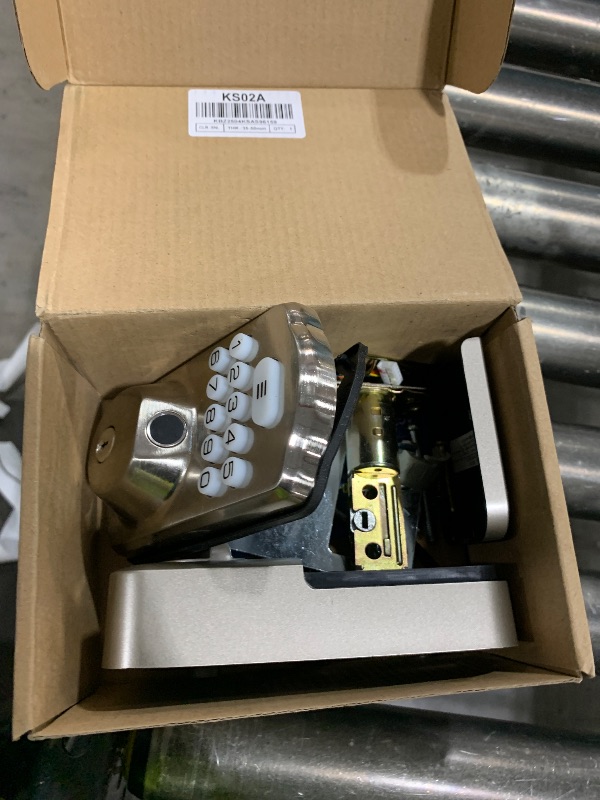 Photo 1 of Veise Fingerprint Door Lock, Keyless Entry, Auto Lock, Electronic Keypad Deadbolt for Front Door, Biometric, Anti-Peeking Password, Easy Install, Satin Nickel