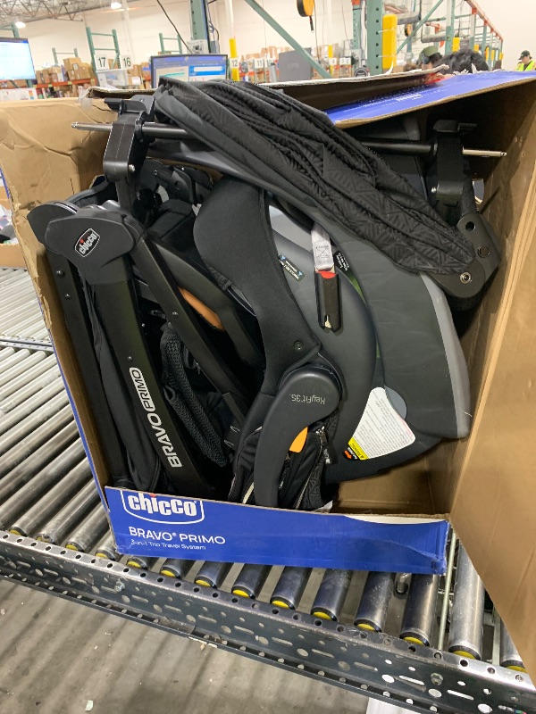 Photo 1 of Chicco Bravo Primo Trio Travel System, Bravo Primo Quick-Fold Stroller with Chicco KeyFit 35 Zip Extended-Use Infant Car Seat, Car Seat and Stroller Combo | Springhill/Black