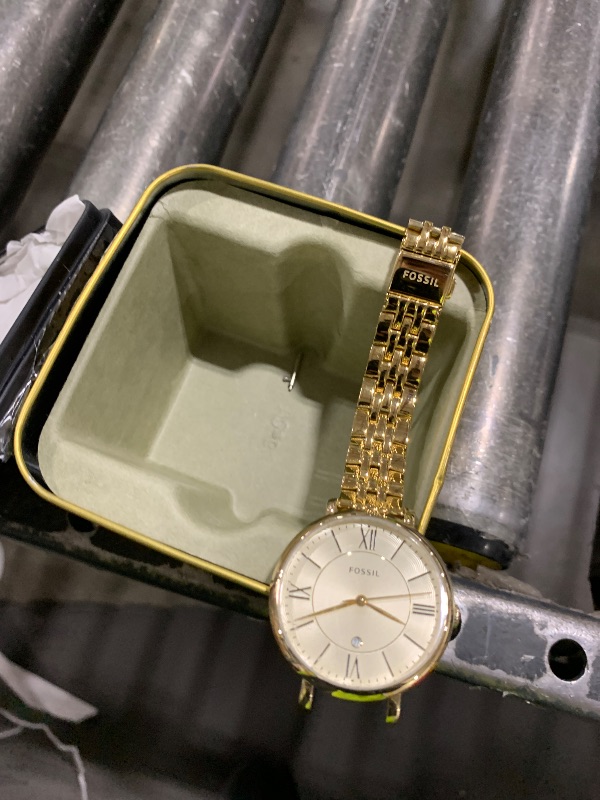 Photo 1 of Fossil Women's Jacqueline Quartz Stainless Steel Three-Hand Watch, Color: Gold 