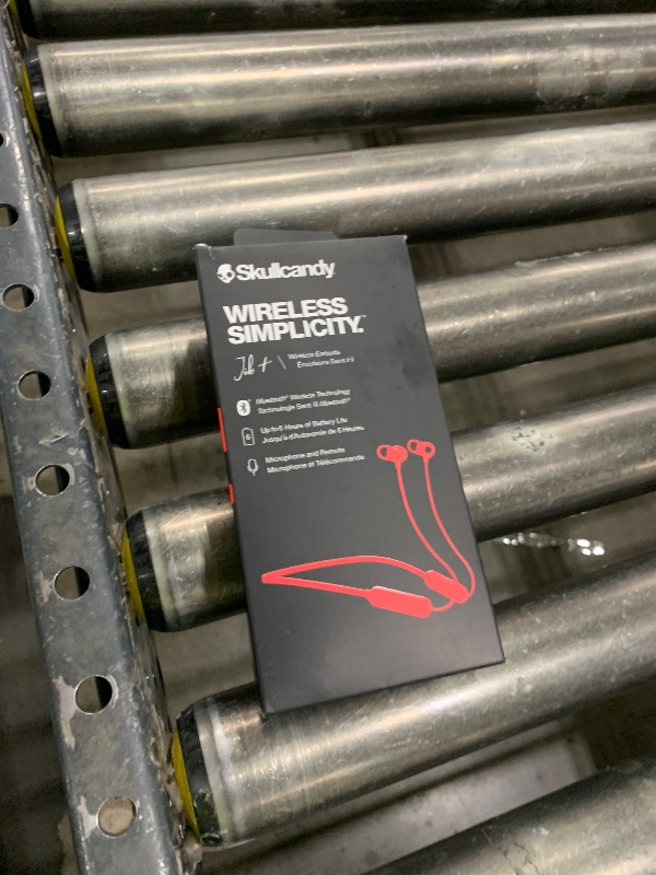 Photo 1 of Skullcandy Jib+ in-Ear Wireless Earbuds, 6 Hr Battery, Microphone, Works with iPhone Android and Bluetooth Devices - Red