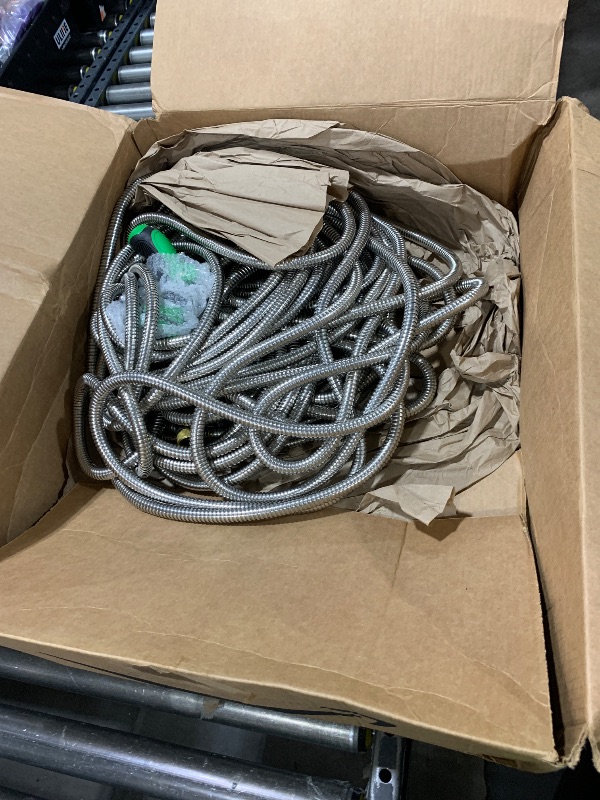 Photo 1 of 150Ft Metal Garden Hose durable stainless steel Water Hose, flexible, lightweight hose is resistant to kinks and tangles