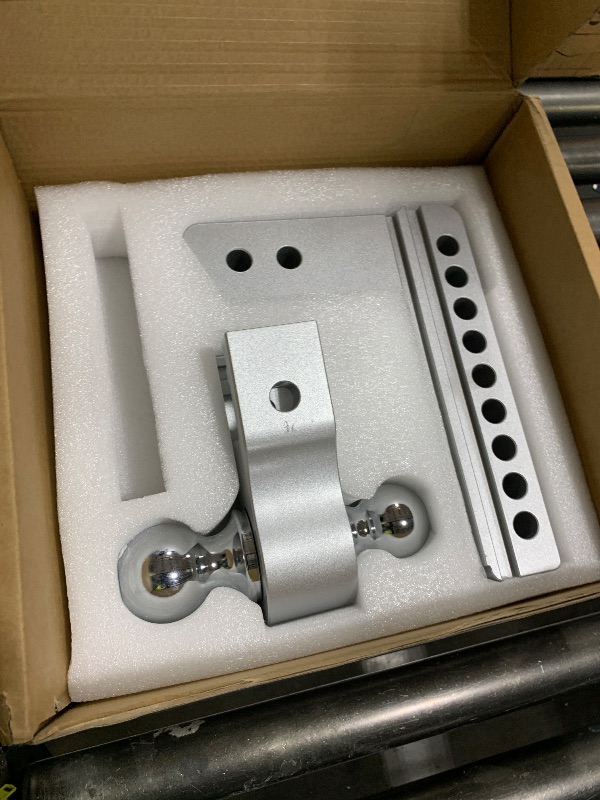 Photo 1 of Adjustable Trailer Hitch - Tlvuvmo Aluminum Drop Hitch (Fits 2.5'' Receiver), 8 Inch Drop/Rise, 18,500 LBS GTW Heavy Duty Truck Hitch, (2'' & 2-5/16'') Chrome Plated Steel Balls - Tow Hitch Ball Mount
