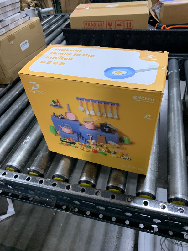 Photo 1 of Zero Zoo 105Pcs Kids Kitchen Toy Accessories, Toddler Pretend BBQ Camping Cooking Playset, Play Pots, Pans, Utensils Cookware Toys