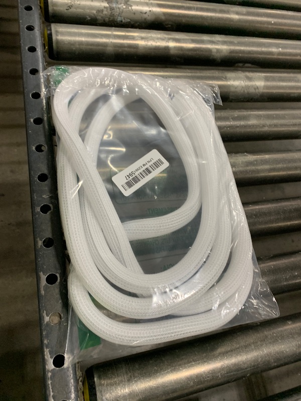 Photo 1 of CrocSee 10ft - 3/4 inch Braided Cable Management Sleeve Cord Protector - Self-Wrapping Split Wire Loom for TV/Computer/Home Theater/Engine Bay - White