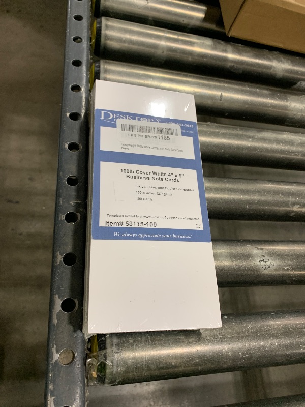 Photo 1 of Heavyweight 100lb White 4" x 9" Business Note Cards - 100 Thick Blank Cards for Menu Cards, Program Cards, Rack Cards