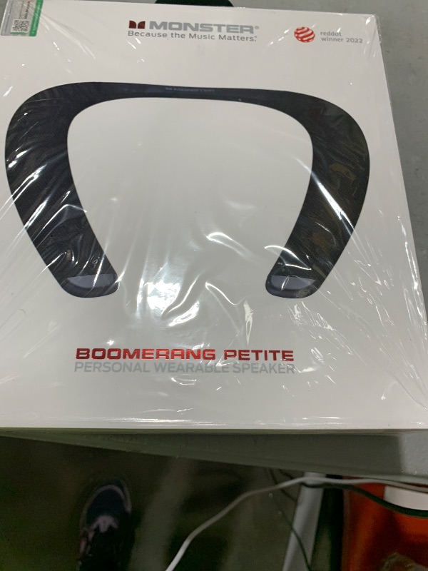 Photo 1 of Monster Boomerang Petite Neckband Bluetooth Speakers, Neck Speaker with 15H Playtime, aptX High Fidelity 3D Stereo Sound, Low Latency, Built-in Mic, IPX5 Waterproof Wearable for Home Outdoor