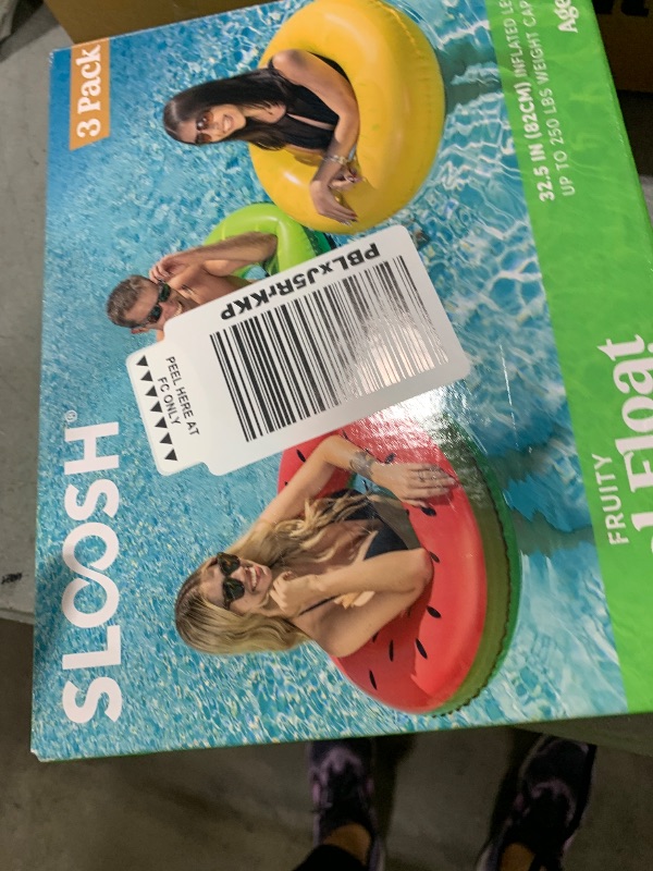 Photo 1 of JOYIN Inflatable Swim Tube Raft (1 pack) with Summer Fruits Painting, Pool Toys for Swimming Pool Party Decorations