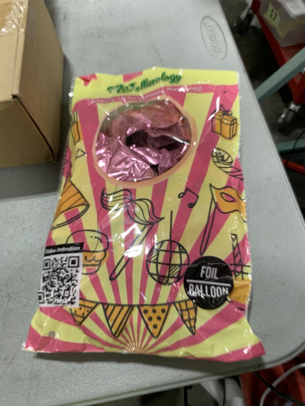 Photo 1 of [20 Pcs] 16" Pink Foil Number Balloons (2 sets of 0-9) - Mylar Aluminum Hanging Decorations for Graduation, Birthday, Christmas & New Year's Eve Parties