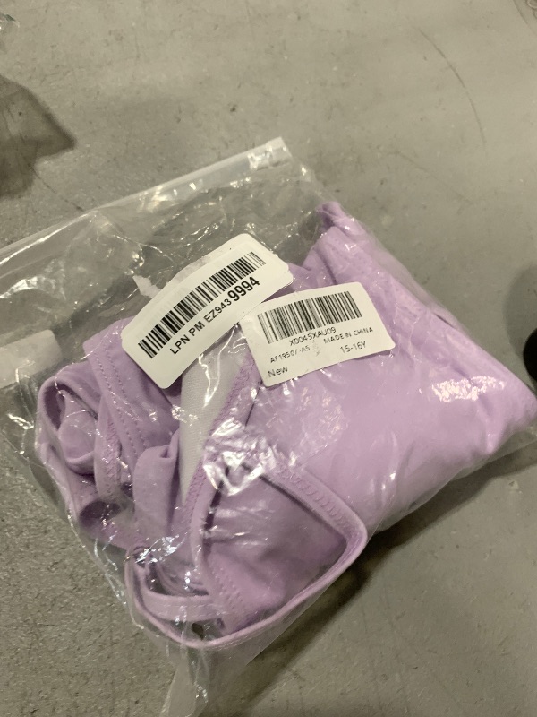 Photo 1 of Doumlop Girls Bathing Suit Size 14-16 Ruffled Swimsuit for Teen Girls Two Piece Bikini Set Purple Swimsuits Size 16 Summer Beach Vacation Swimwear