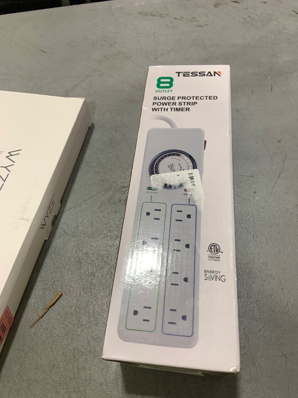 Photo 1 of TESSAN 8 Outlets Power Strip with Timer (4 Sockets Timed, The Others Always On), 4 FT Extension Cord with Multiple Outlets, 900J Timer Surge Protector Power Strip with Switch for Plant Aquarium Light