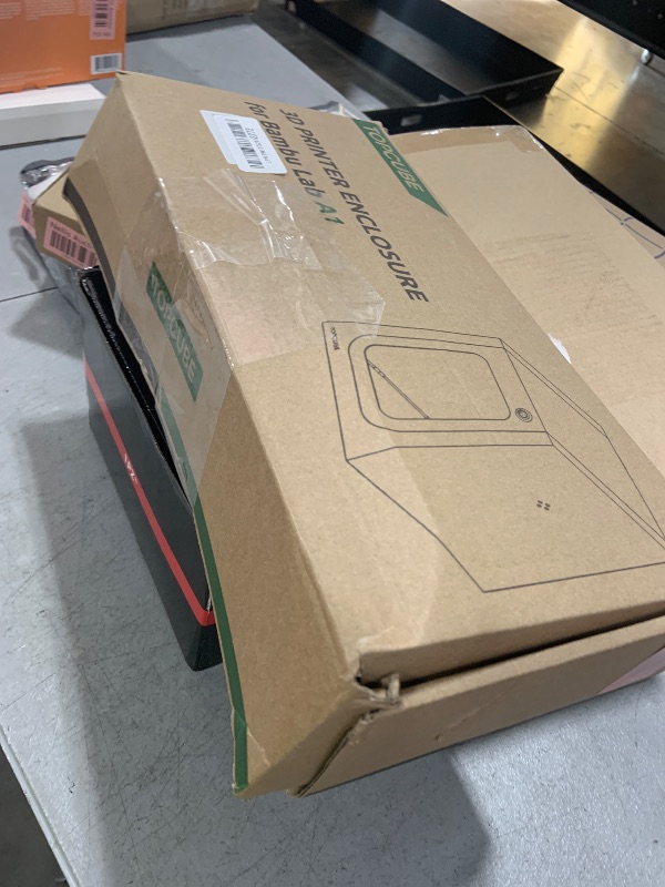 Photo 1 of TOPCUBE 3D Printer Enclosure for Bambu Lab A1, Large Size Enclosure with LED Light, Fireproof Waterproof Dustproof Noise Reduction Constant Temperature 3D Printer Cover, 550x600x670MM