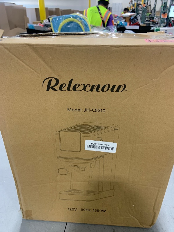 Photo 1 of RELEXNOW Espresso Machine, 20 Bar Professional Espresso Coffee Maker with Milk Frother Steam Wand, Hot & Iced Coffee Machine, Compact Stainless Steel Coffee Machine for Cappuccino,Latte,Cold Brew