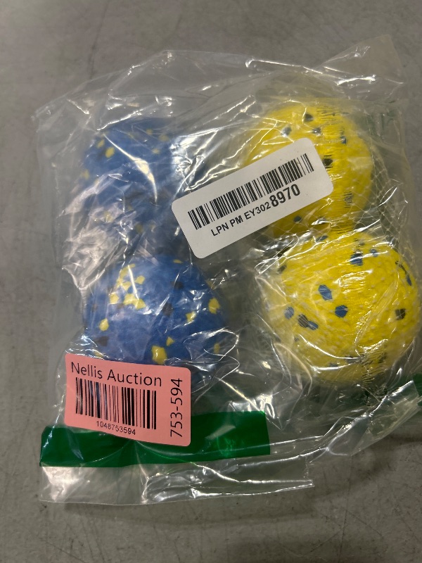 Photo 1 of Kimee Dog Balls Tennis Ball Toys Dog Toys for Aggressive Chewers Durable Teething Chew Toys Water Toy Fetch Ball for Large Medium Small Dog and Puppies (4 Balls)