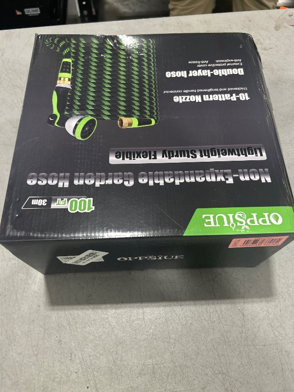 Photo 1 of Garden Hose Non-Expanding 100ft, Flexible Water Hose with 10 Function Spray Nozzle, Lightweight, Kink Free,Leak Proof Water Hose for Outdoor,Yard, Lawn, Car Wash, Pet,RV