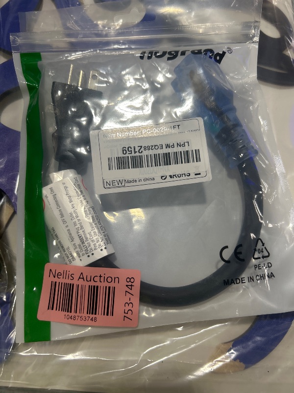 Photo 1 of 1FT Nema 6-20P to 6-15R / 6-20R Extension Cord, 20 Amp 250 Volt 12AWG Nema 6-20 Heavy Duty Extension Cable, Nema 6-20R T-Blade Cord with Red Indicator Light for Air Conditioner, Black