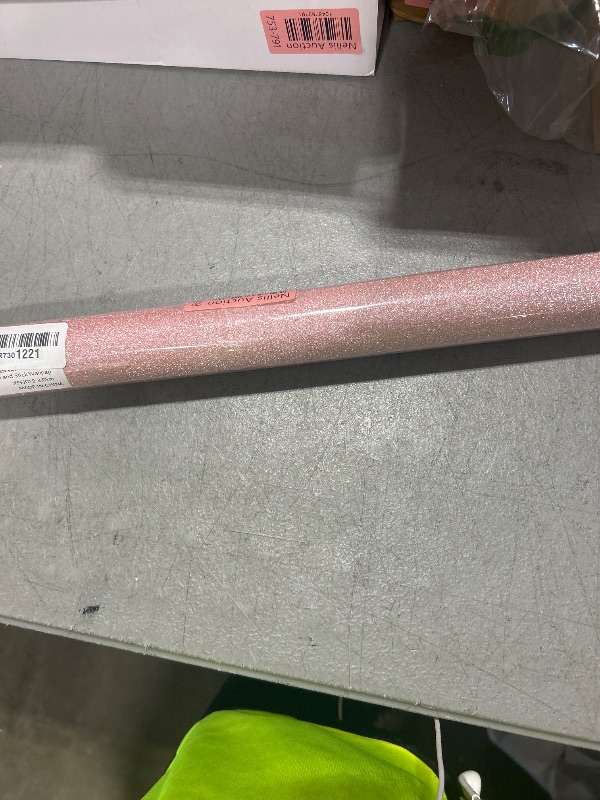 Photo 1 of Amiya Pink Glitter Vinyl Contact Paper 17.3"×120" Self Adhesive Sparkly Stick and Peel Wallpaper Decorative Glittery Bling Wallpaper for Bedroom Living Room Walls