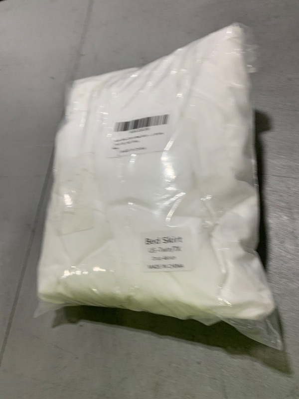 Photo 1 of Dorm Bed Skirt, Dorm Bed Skirt Twin XL, 100% Microfiber Dorm Bed Skirts, Twin Extra Long Dorm Bedding, Split Corner, Twin XL 46" Drop (White)