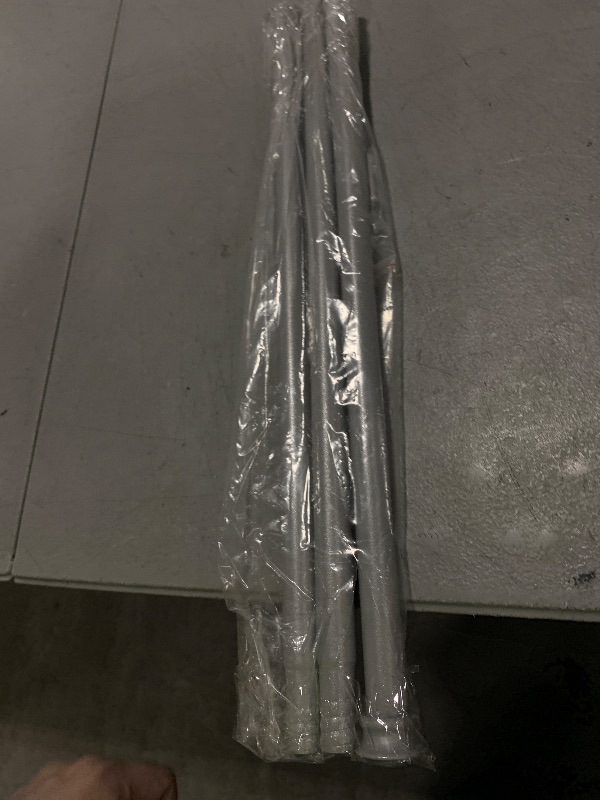 Photo 1 of Standard Decorative Window Curtain Rods 30 to 45 Inch,5/8 Inch Diameter Small Curtain Rod Set, Heavy Duty Drapery Rods with Brackets Silver