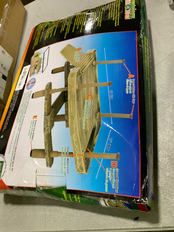 Photo 1 of Penn-Plax Reptology Aquatic Turtle Pier and Basking Platform | Floating Above Tank | Decorative, Functional, and Naturally Inspired for Aquariums and Terrariums | Large Size (REP603)