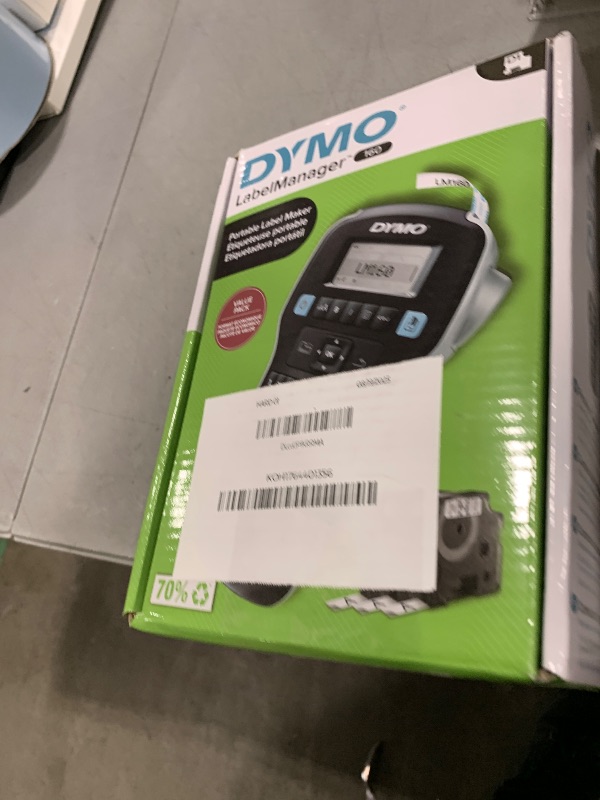 Photo 1 of DYMO LabelManager 160 Portable Label Maker Bundle, Easy-to-Use, One-Touch Smart Keys, QWERTY Keyboard, Large Display, For Home & Office Organization, Includes 3 D1 label cassettes