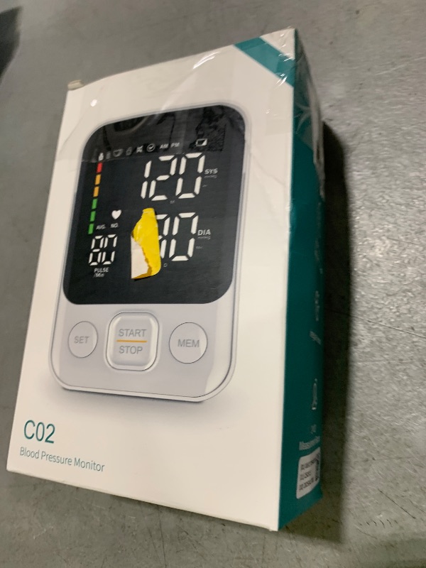 Photo 1 of Blood Pressure Monitor Upper Arm Machine Accurate Adjustable Manual BP Cuff Kit Led Backlit Display 2 Users 240 Sets Memory Includes Storage Bag White