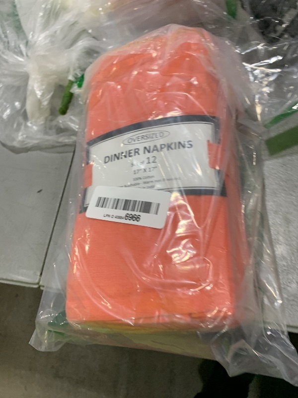 Photo 1 of Cotton Clinic Cloth Dinner Napkins – Perfect Everyday Use Table Napkins – Soft Durable Washable – Ideal for Party Wedding Christmas Easter – Set of 12-17x17 inches Coral Orange Napkins
