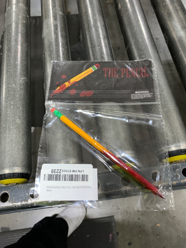 Photo 1 of TOMZEGNA Blood Pencil John Movie Props Cosplay for Fans, Hand Painted Pencil Be Kind To Animals Or I'll Kill You