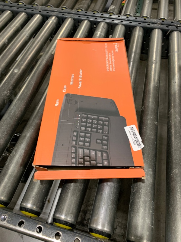 Photo 1 of QUASIO Ergonomic Wireless Keyboard with Wrist Rest, Wave Keys, Comfortable Natural Typing, 2.4GHz Full Size Ergo Wireless Computer Keyboard for Multi-OS, Windows, Mac OS Laptop/PC/Notebook (Black)