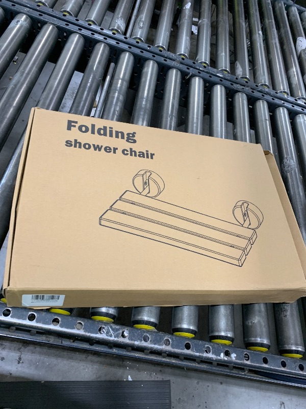 Photo 1 of 20 Inchs Teak Folding Shower Seat Wall Mounted, Fold Down Shower Seat for Inside Shower, Home Care Folding Teak Shower Seat, Folding Shower Seat with 400 Lb. Weight Capacity