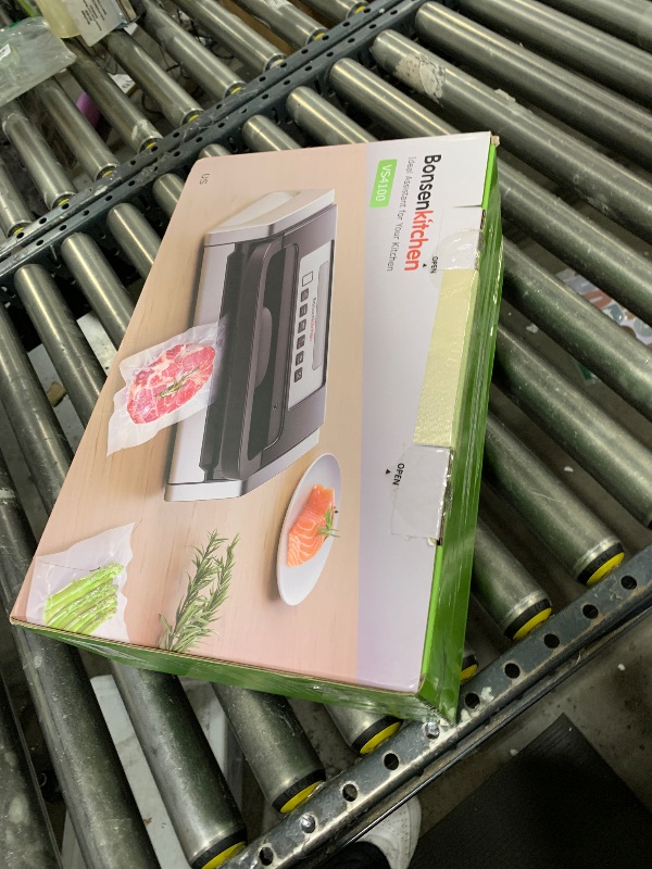 Photo 1 of Bonsenkitchen Vacuum Sealer Machine, Powerful Low-Noise Food Vacuum Sealer for High-Speed Continuous Working, Handle Locked Design, Built-in Cutter, 2 Bag Rolls + 100 PCS Vacuum Bags