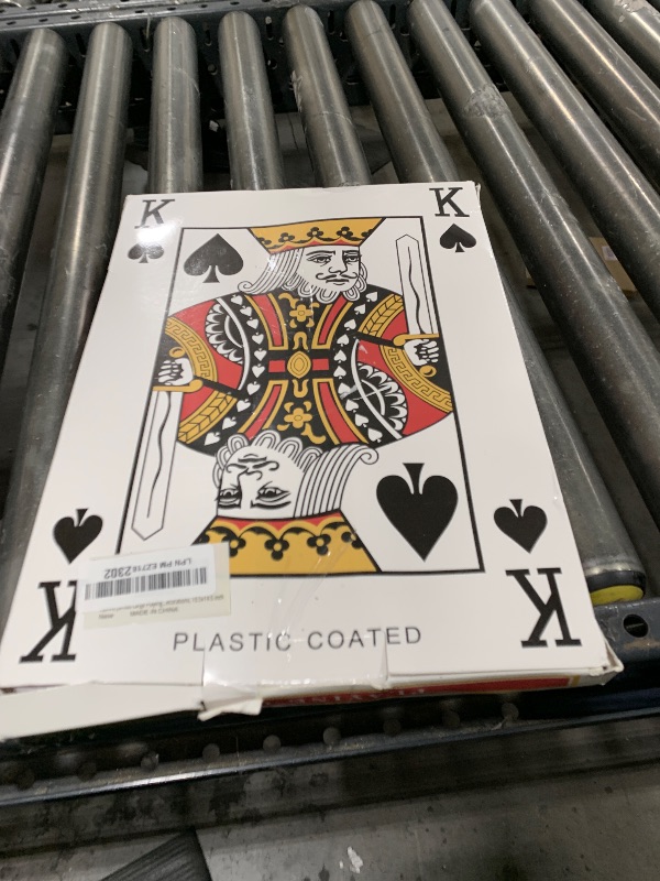 Photo 1 of Yuanhe Jumbo Large Playing Cards - Giant Deck of Cards Oversized Full Deck Huge Poker for Casino Party Decorations, 10.5x14.5 inch