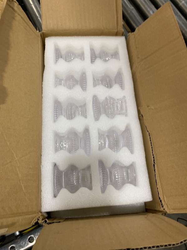 Photo 1 of Glass Candlestick Holders Set of 6, Taper Candle Holder for Wedding Festival Christmas Party Valentine's Decor, Table Centerpieces
