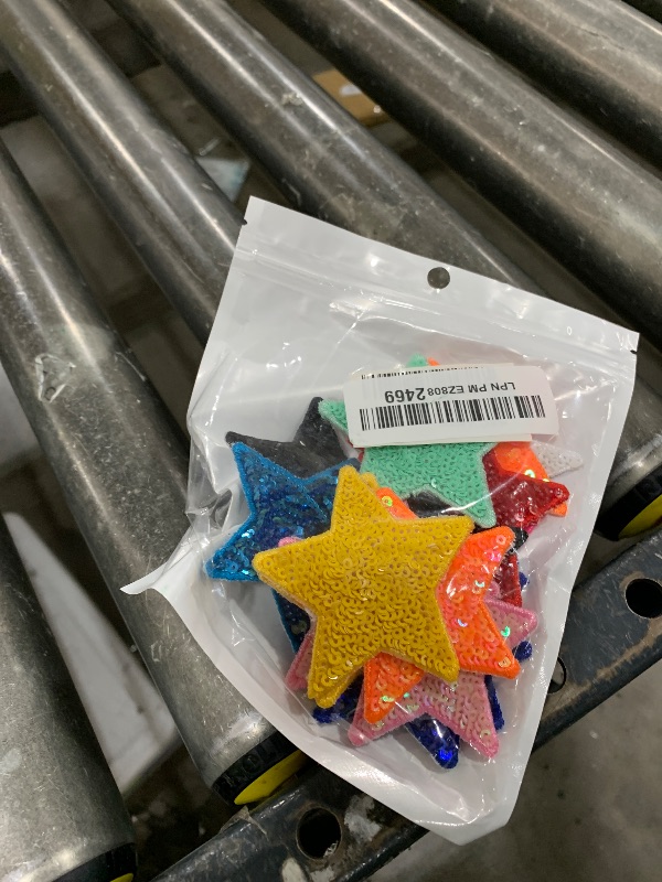 Photo 1 of 20Pcs Sequin Star Iron on Patches Shiny Stars Patches Embroidery Sequin Patches for Clothes Hats Backpacks Costume