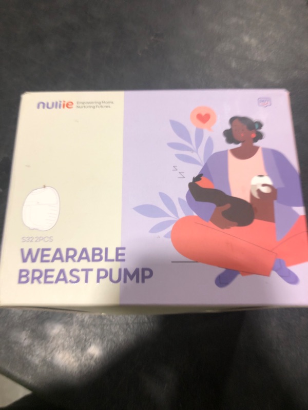 Photo 1 of Nuliie Hands-Free Breast Pump, Wearable Breastfeeding Pump 4 Modes 9 Levels with 18/21/24MM Flange, Electric Breast Pump Portable, Replaced Pumping Accessories Included (Ghostwhite, 2 Packs)
