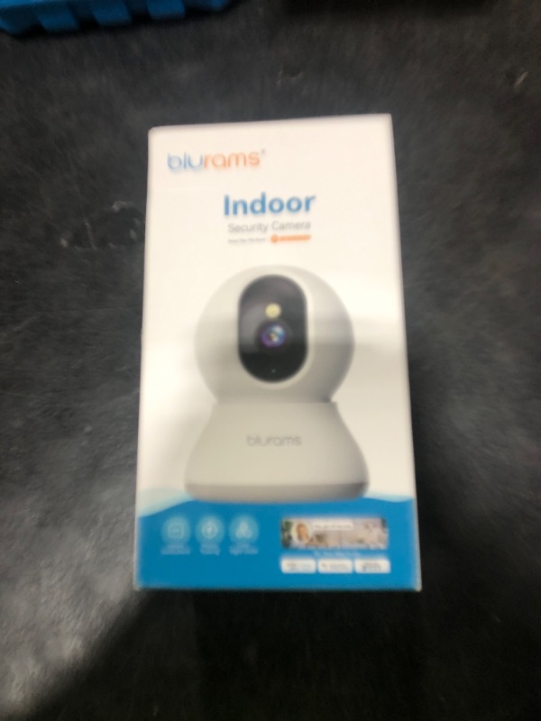 Photo 1 of blurams Indoor Camera 2K, Cameras for Home Security 5GHz, 360° Pet Camera w/Motion Tracking, Phone App, 2-Way Audio, IR Night Vision, Siren, Works with Alexa & Google Assistant