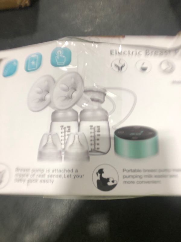 Photo 1 of MUOCOBU Electric Breast Pump, Breast Pump Electric Breastfeeding Pump 3 Modes 10 Levels Dual Rechargeable Nursing Double Breast Milk Pump Massage with Touchscreen LED