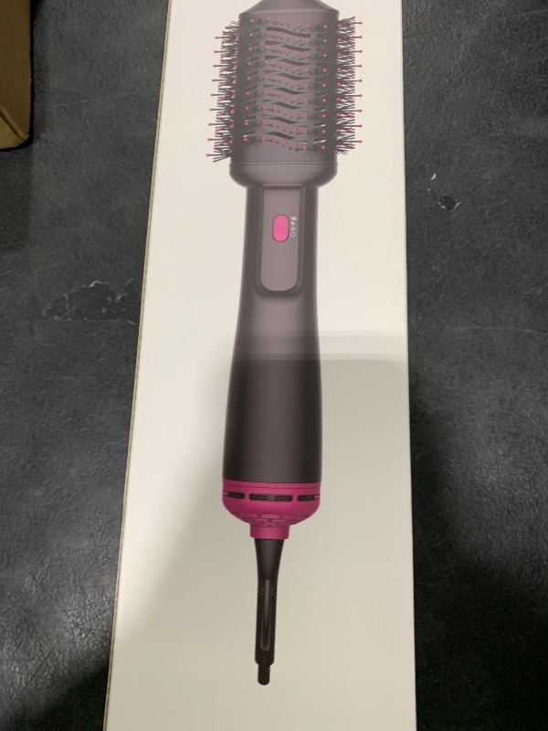 Photo 1 of 4-in-1 Hair Dryer Brush - Blow Dryer and Styler in One, Hot Air Brush with Oval Barrel for Volumizing, Suitable for All Hair Types,Red