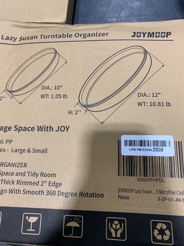 Photo 1 of JOYMOOP Microfiber Cleaning Cloth, 5 PCS Kitchen Towels(10" x 10"), Absorbent Streak Free Lint Cleaning Cloths, Reusable and Washable Dish Rags with 12" and 10" Lazy Susan Organizer