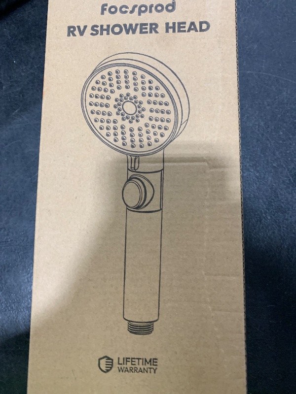 Photo 1 of RV Shower Head with Hose, High Pressure 5 Mode Shower head Replacement, Shower Head for RV/Campers, Travel Trailer, Motorhome for Water Saving, Handheld Shower Head Holder and Hose, On Off Switch
