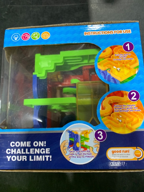 Photo 1 of 3 otters 3D Puzzle Maze Cube, 72 Obstacles Puzzle Cube Interactive Maze Game with Education Toy for Kids 3+