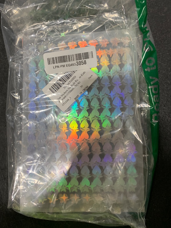 Photo 1 of Star Stickers for Kids Reward 2215Pcs Self-Adhesive Holographic Stickers,Mini Star Glitter Foil Shiny Small Heart Stickers for School Home Classroom Kids Reward (15Sheet,3Style)