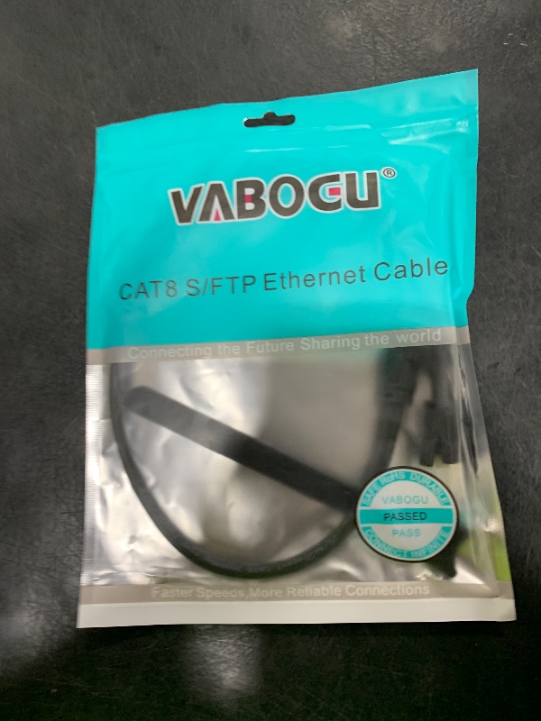 Photo 1 of Cat 8 Ethernet Cable, 1.5Ft 3Ft 6Ft 10Ft 15Ft 20Ft 30Ft 40Ft 50Ft 60Ft 100Ft Heavy Duty High Speed Internet Network Cable, Professional LAN Cable Shielded in Wall, Indoor&Outdoor