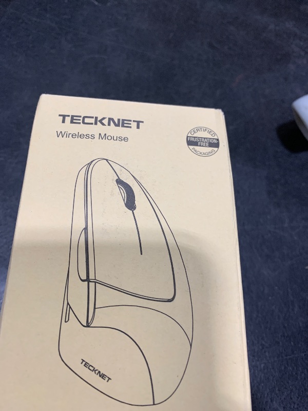 Photo 1 of TECKNET Ergonomic Mouse, Wireless Bluetooth Vertical Mouse, 4800 DPI Optical Tracking, 6 Adjustable DPI, Quiet Clicks, 2.4GHz with USB A Receiver, 12 Months Battery, 6 Buttons, Wide Compatibility
