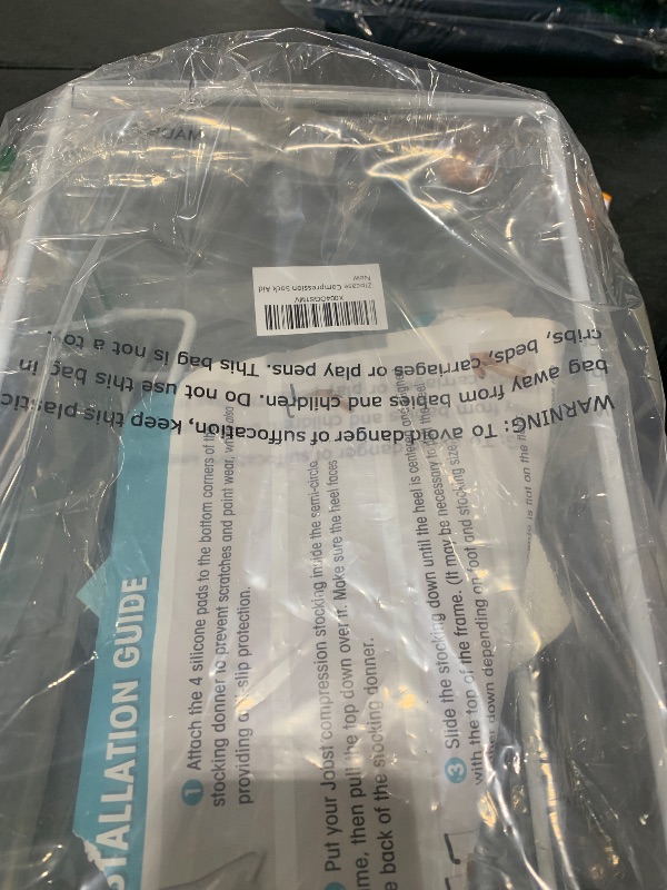 Photo 1 of Zipcase Stocking Donner, Sock Aid Tool to Put on Compression Socks for Large Calves Less Than 18" in Circumference (Compatible for JOBST,SB SOX,CHARMKING,FITRELL,Bluemaple,COOLOVER) WhiteX004OGS1MV
