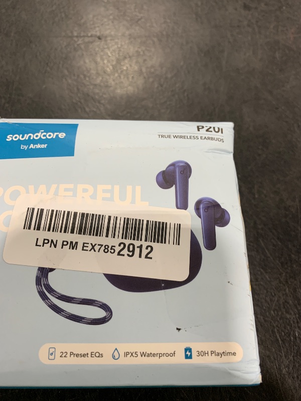Photo 1 of Soundcore by Anker P20i True Wireless Earbuds, 10mm Drivers with Big Bass, Bluetooth 5.3, 30H Long Playtime, Water-Resistant, 2 Mics for AI Clear Calls, 22 Preset EQs, Customization (Blue)