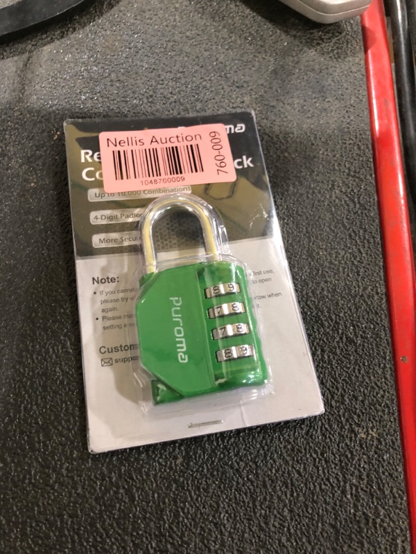 Photo 1 of Puroma 1 Pack Combination Lock for Locker 4 Digit Outdoor Waterproof Padlock for School, Gym, Sports, Fence, Toolbox, Gate, Case, Outdoor, Hasp Storage (Green)