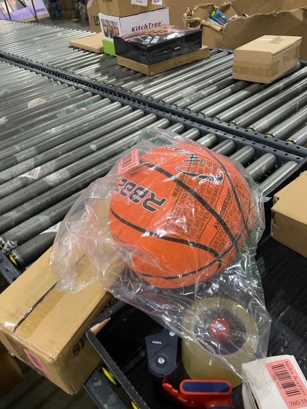 Photo 1 of Champion Sports Rubber Junior Basketball, Heavy Duty - Pro Style Basketballs and Sizes - Premium Basketball Equipment, Indoor Outdoor - Physical Education Supplies (Size 5, Orange)