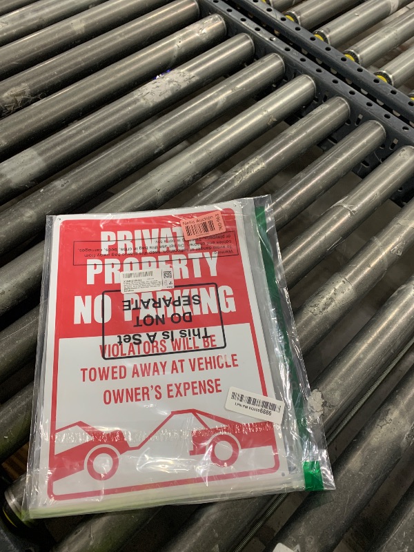 Photo 1 of 3 Pieces No Parking Sign, 14 x 10 Inches Reflective Private Property Sign Violators Will Be Towed, Rust Free Aluminum, UV Protected, Weather Resistant, Waterproof, Durable Ink, Easy To Mount